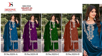 Design 32231 Deepsy Velvet Suits Wholesaler Ahmedabad