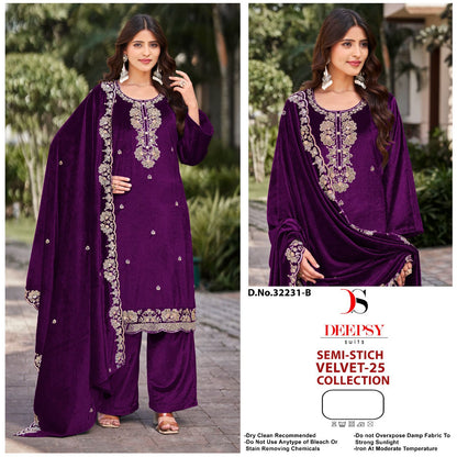Design 32231 Deepsy Velvet Suits Wholesaler Ahmedabad