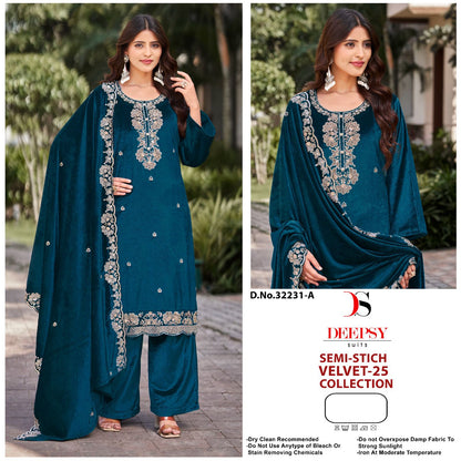 Design 32231 Deepsy Velvet Suits Wholesaler Ahmedabad
