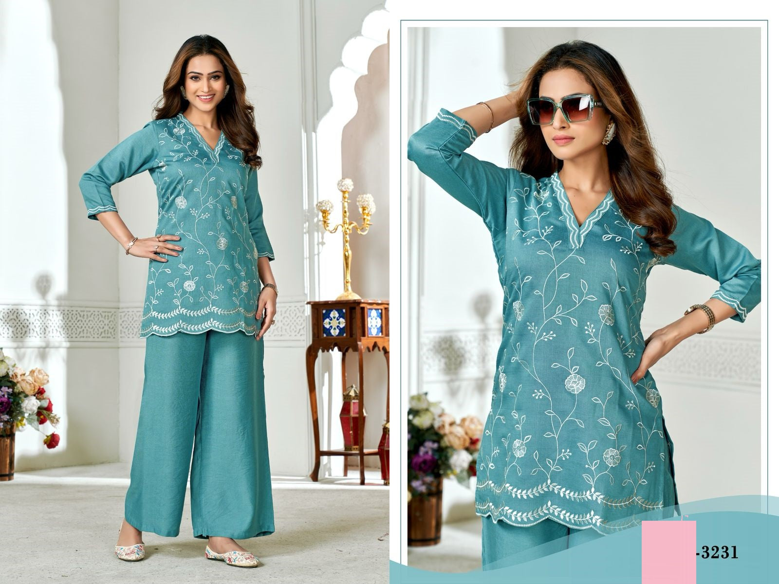 Design 3230-3231 Colorx Vatican Co Ord Set Exporter Gujarat