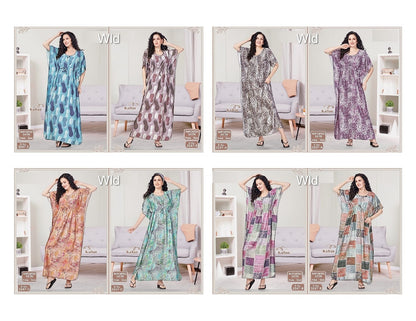 Design 3247 Wld Imported Kaftan Nighty Wholesale Rate