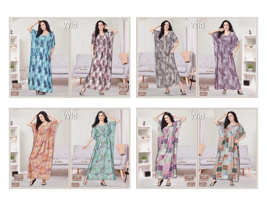 Design 3247 Wld Imported Kaftan Nighty Wholesale Rate