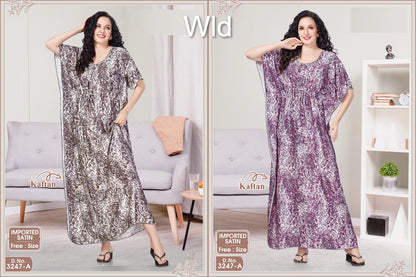 Design 3247 Wld Imported Kaftan Nighty Wholesale Rate