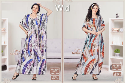 Design 3247 Wld Imported Kaftan Nighty Wholesale Rate