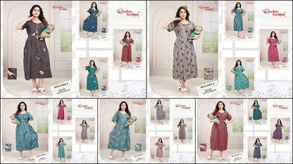 Design 3256-3270 Ruchee Fashion Rayon Feeding Kurtis Exporter Gujarat
