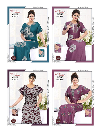 Design 3274-3279 Ruchee Fashion Alpine Night Gowns Manufacturer India