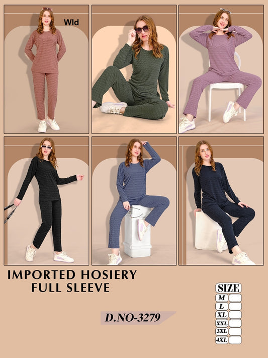 Design 3279 Wld Imported Full Sleeve Night Suits Wholesaler Ahmedabad