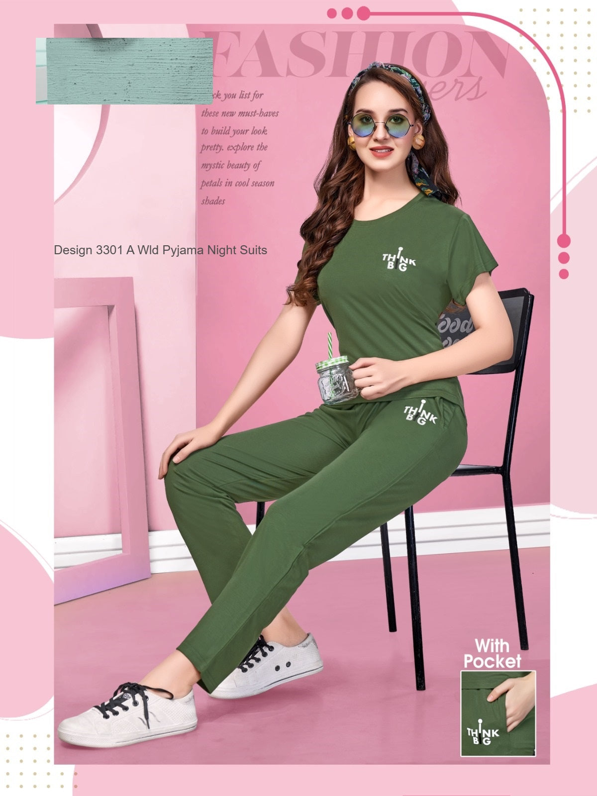 Design 3301 A Wld Tencil Pyjama Night Suits Manufacturer Ahmedabad