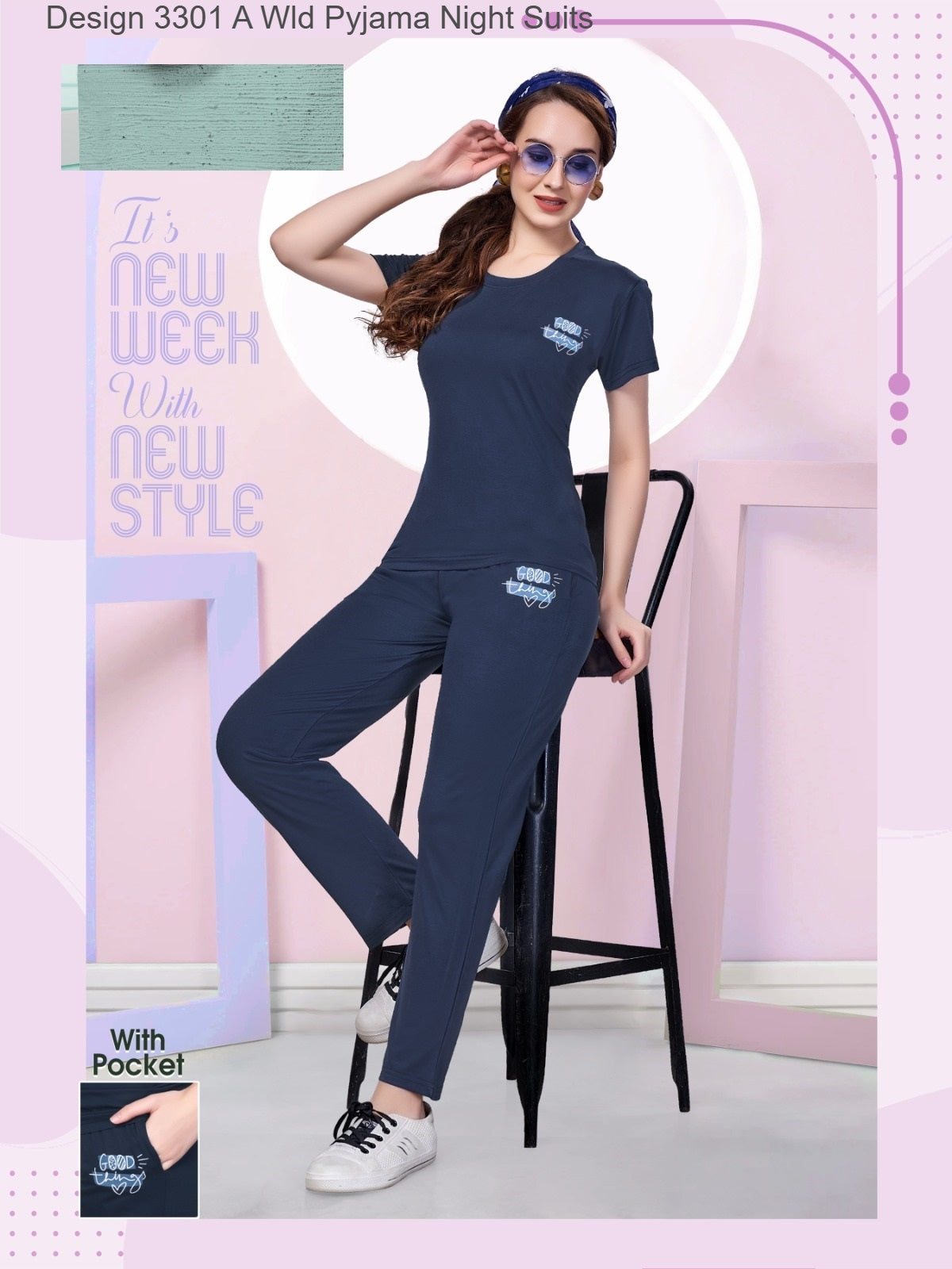 Design 3301 A Wld Tencil Pyjama Night Suits Manufacturer Ahmedabad