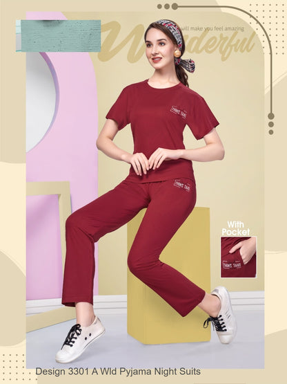 Design 3301 A Wld Tencil Pyjama Night Suits Manufacturer Ahmedabad
