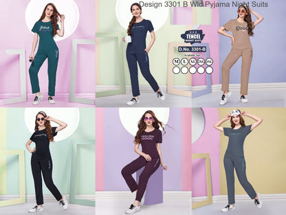 Design 3301 B Wld Tencil Pyjama Night Suits Supplier Ahmedabad