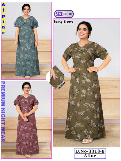 Design 3318 Wld Alpine Night Gowns Manufacturer India