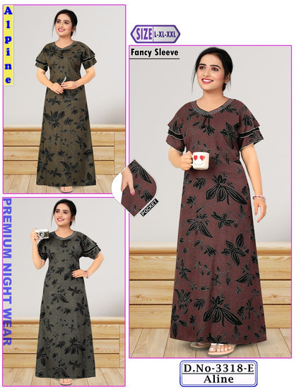 Design 3318 Wld Alpine Night Gowns Manufacturer India