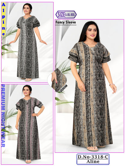 Design 3318 Wld Alpine Night Gowns Manufacturer India