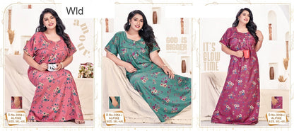Design 3359 Wld Alpine Night Gowns Wholesaler Ahmedabad