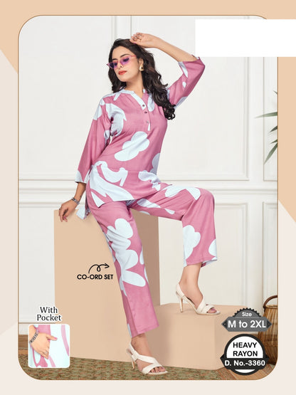 Design 3360 Wld Rayon Co Ord Set Exporter India