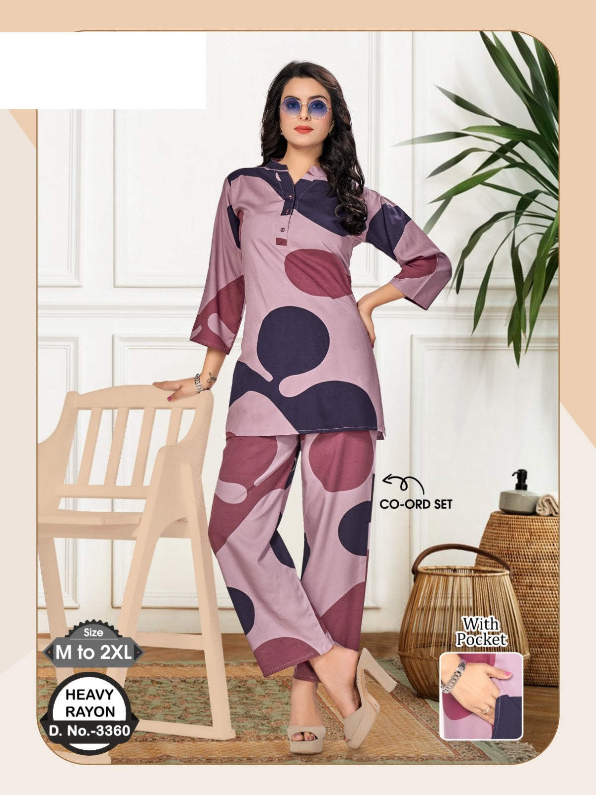 Design 3360 Wld Rayon Co Ord Set Exporter India