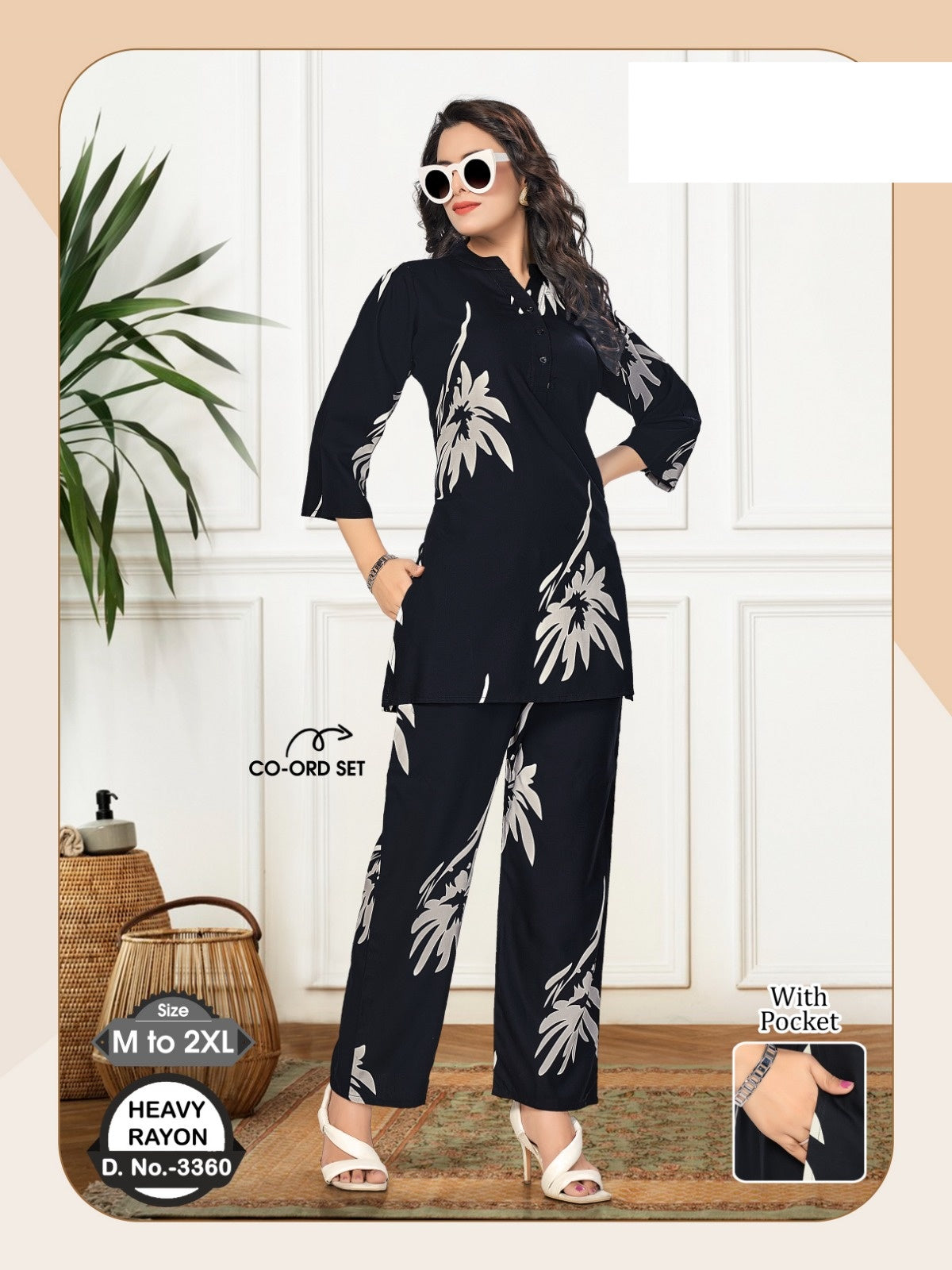 Design 3360 Wld Rayon Co Ord Set Exporter India