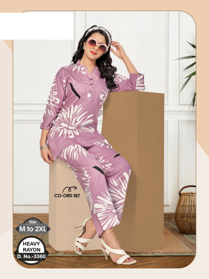 Design 3360 Wld Rayon Co Ord Set Exporter India