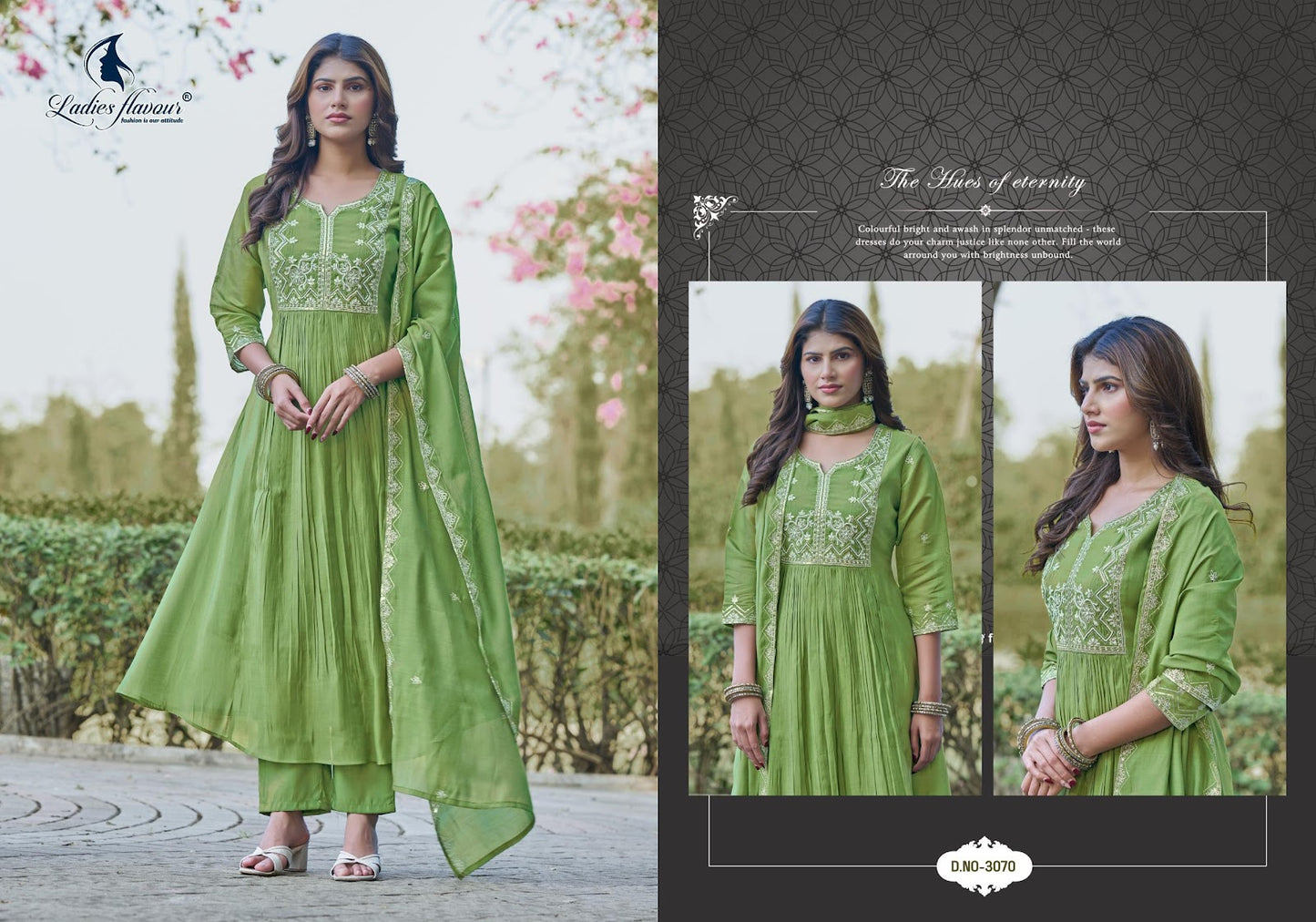 Design 3365-3370 Ladyf Chanderi Readymade Anarkali Suits Supplier