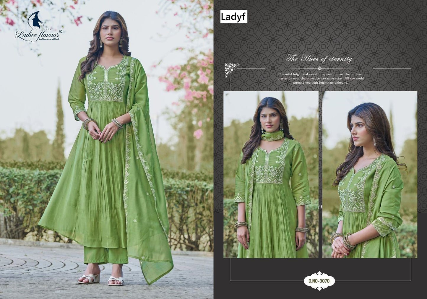 Design 3367 To 3370 Ladyf Mul Chanderi Readymade Anarkali Suits Supplier Ahmedabad