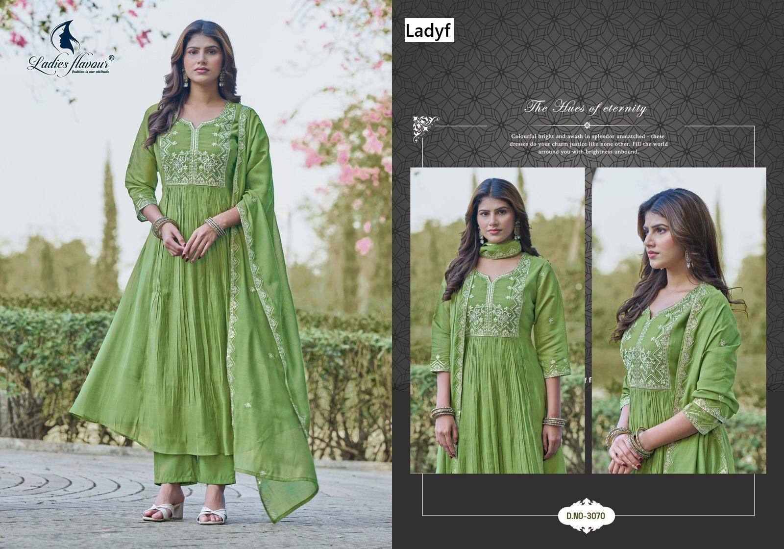 Design 3367 To 3370 Ladyf Mul Chanderi Readymade Anarkali Suits Supplier Ahmedabad