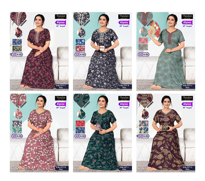 Design 3371 Kundan Alpine Night Gowns Supplier India