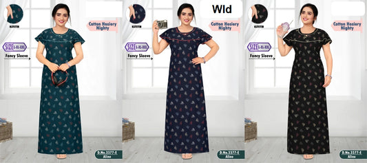 Design 3377 Wld Hosiery Night Gowns Manufacturer India