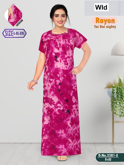 Design 3381 Wld Tie Dye Night Gowns Supplier