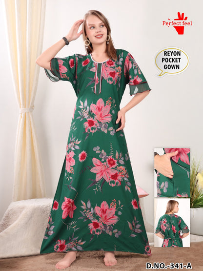 Design 340-342 Perfect Feel Reyon Night Gowns Supplier
