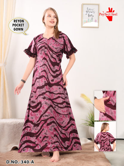Design 340-342 Perfect Feel Reyon Night Gowns Supplier