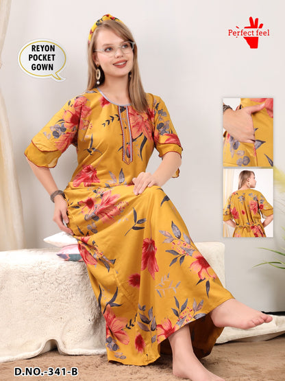 Design 340-342 Perfect Feel Reyon Night Gowns Supplier