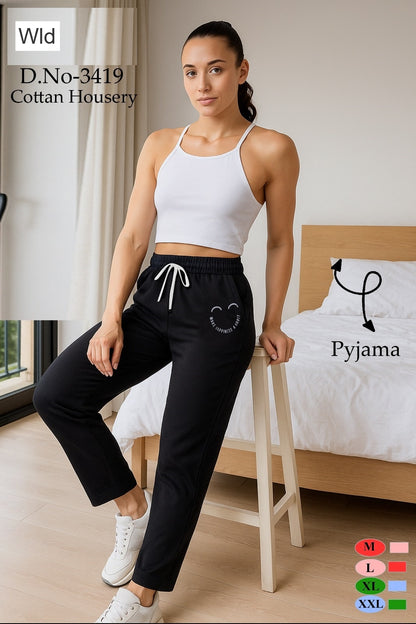 Design 3419 Wld Cotton Women Track Pants Wholesaler