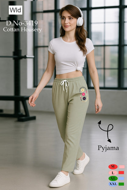 Design 3419 Wld Cotton Women Track Pants Wholesaler