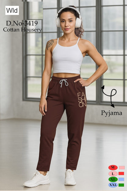Design 3419 Wld Cotton Women Track Pants Wholesaler