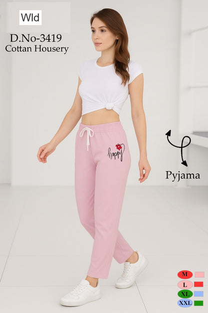 Design 3419 Wld Cotton Women Track Pants Wholesaler