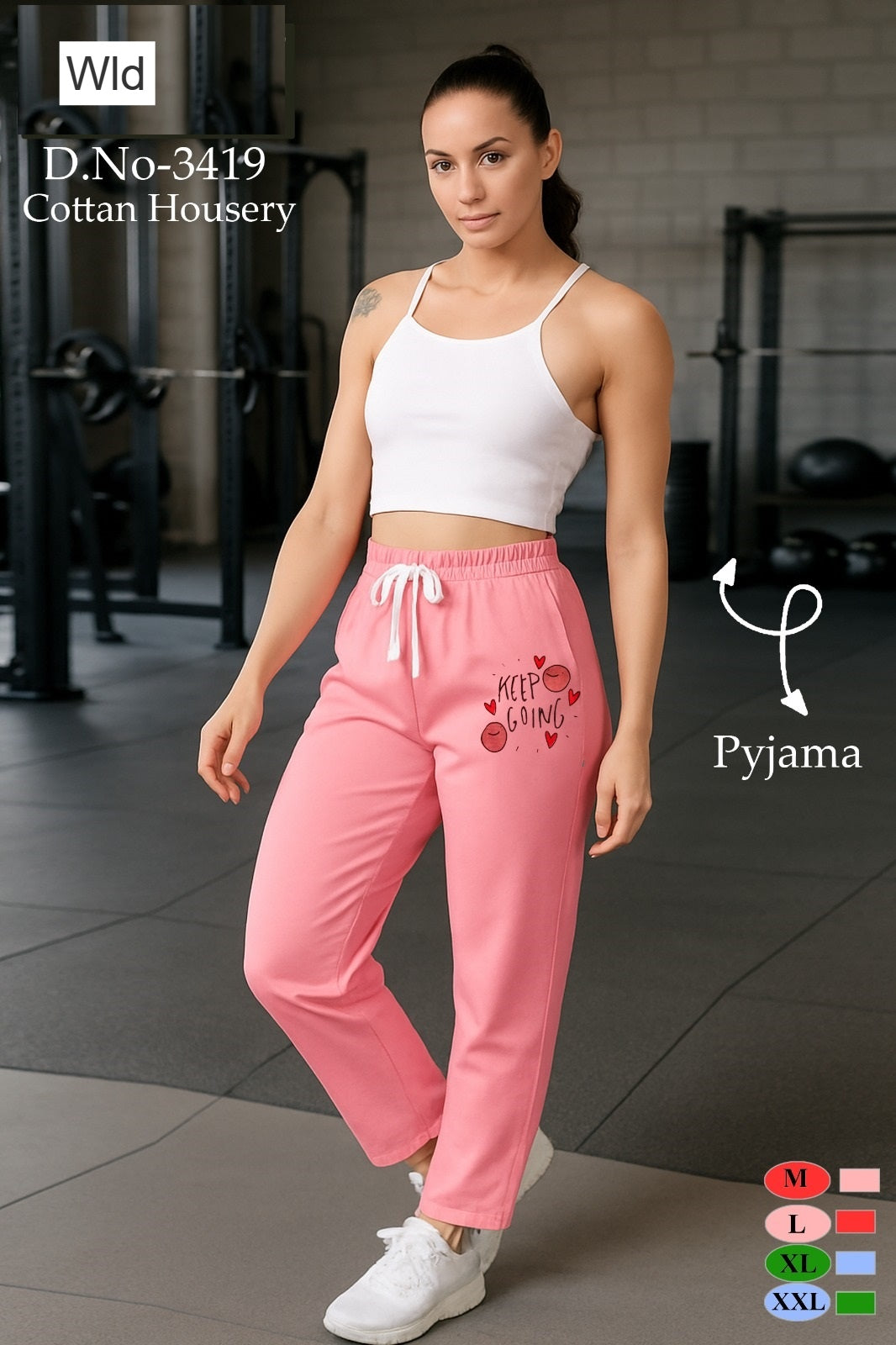 Design 3419 Wld Cotton Women Track Pants Wholesaler