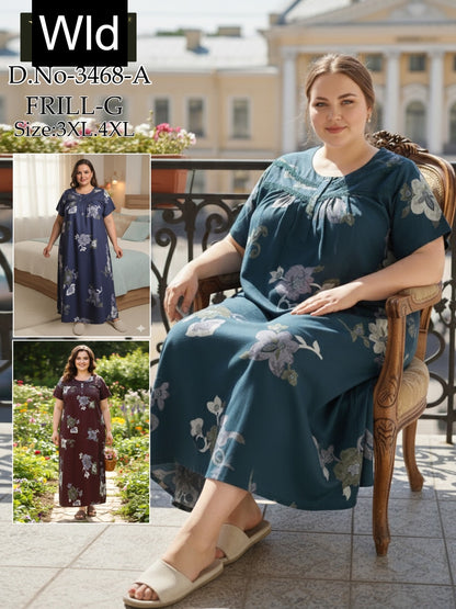 Design 3428-3468 Wld Rayon Night Gowns Wholesale Price