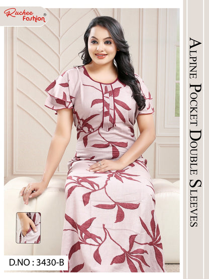 Design 3430-3432 Ruchee Fashion Alpine Night Gowns Supplier India