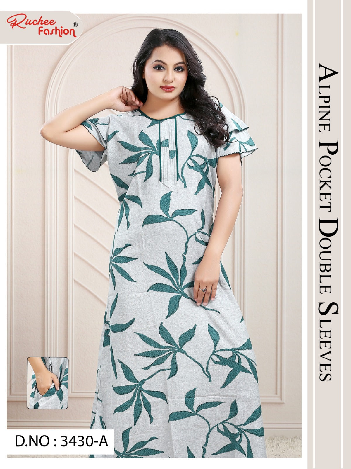Design 3430-3432 Ruchee Fashion Alpine Night Gowns Supplier India