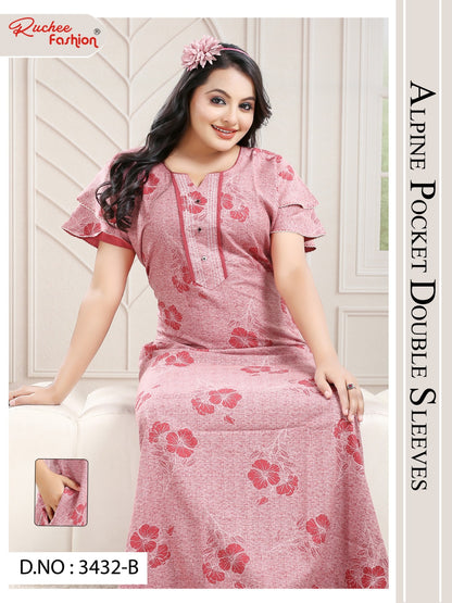Design 3430-3432 Ruchee Fashion Alpine Night Gowns Supplier India