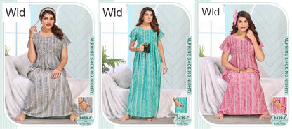 Design 3439 Wld Alpine Night Gowns Exporter Gujarat