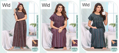 Design 3439 Wld Alpine Night Gowns Exporter Gujarat