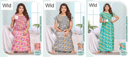 Design 3439 Wld Alpine Night Gowns Exporter Gujarat