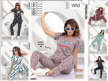 Design 3444 A Wld Cotton Pyjama Night Suits Supplier