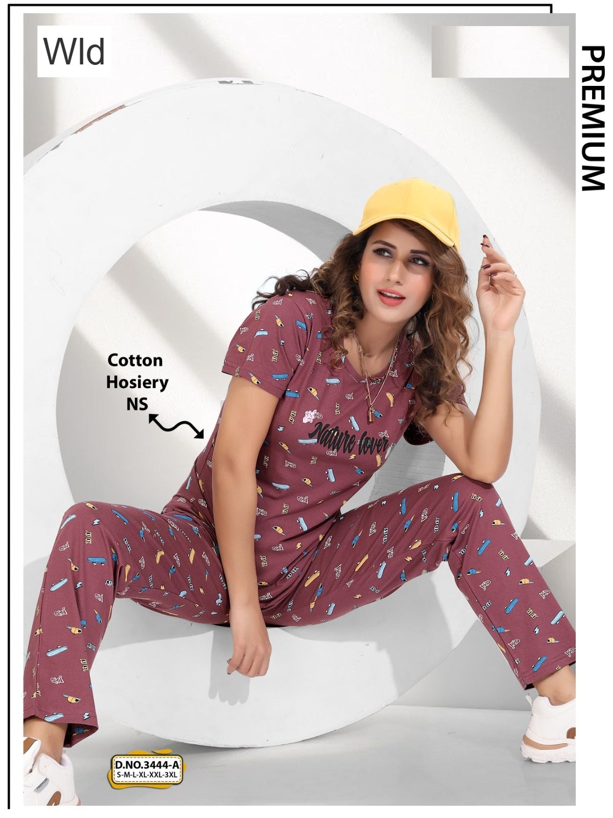 Design 3444 A Wld Cotton Pyjama Night Suits Supplier