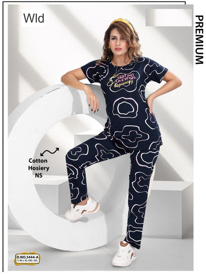 Design 3444 A Wld Cotton Pyjama Night Suits Supplier