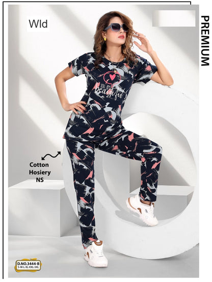 Design 3444 B Wld Cotton Pyjama Night Suits Exporter