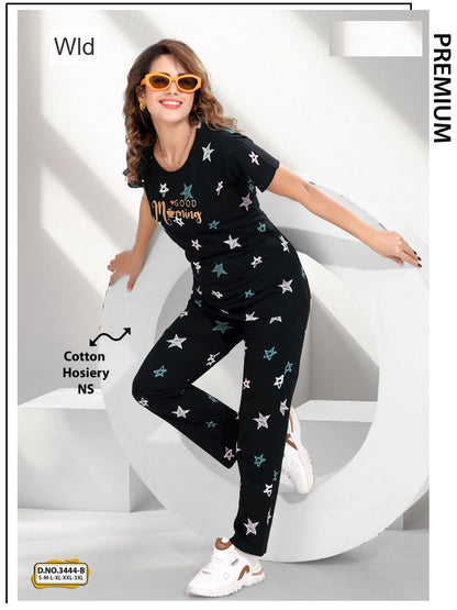 Design 3444 B Wld Cotton Pyjama Night Suits Exporter