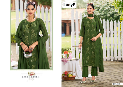 Design 3468 To 3470 Ladyf Mul Readymade Pant Style Suits Wholesaler India